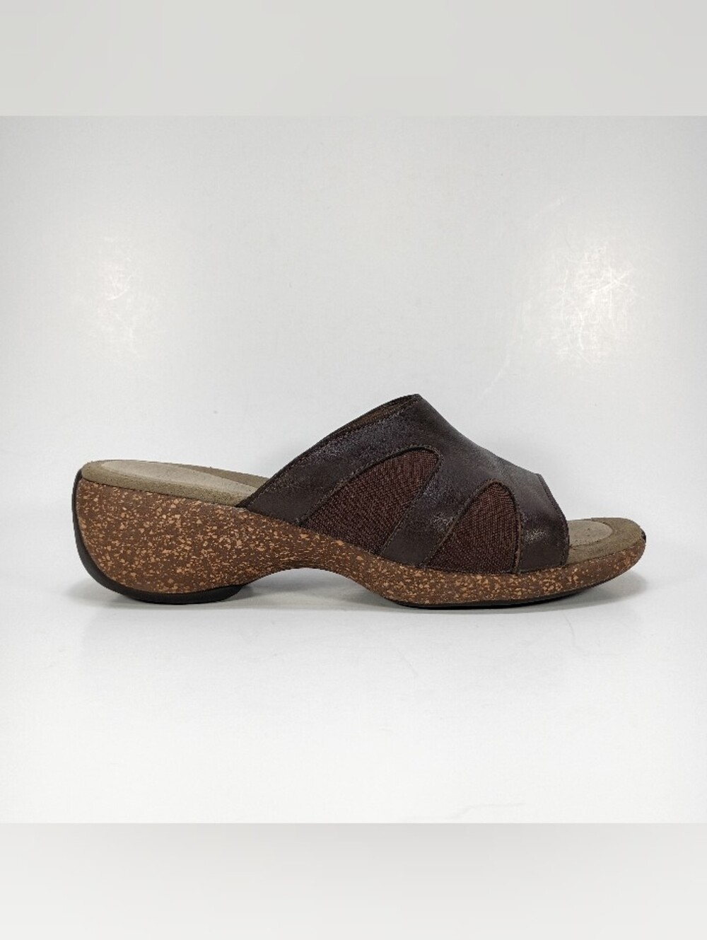 Merrell Sundial Slide Womens 7 Brown Slip On Wedge Heel Sandals